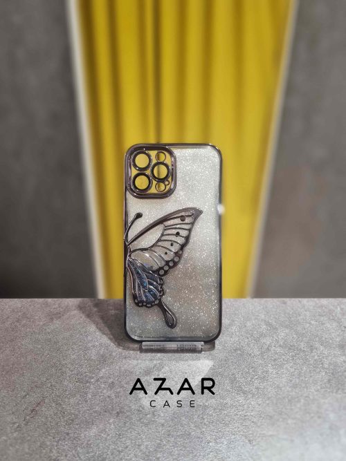 قاب گوشی طرح پروانه آکواریومی مشکی مناسب آیفون 13 و سایر گوشی های آیفون