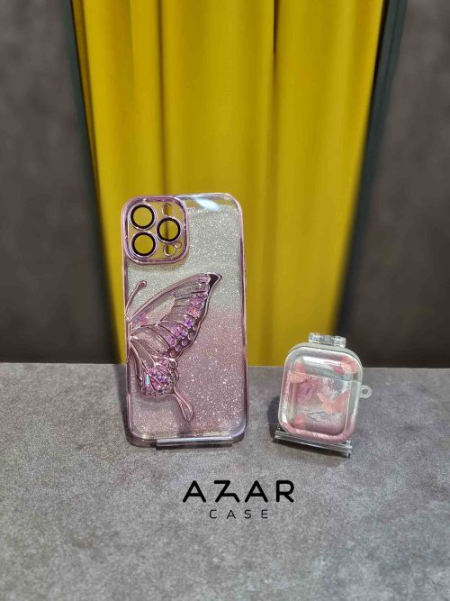 ست فلای پینک آذرکیس مناسب آیفون و ایرپاد