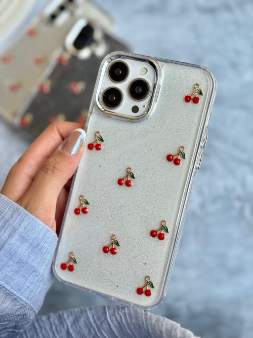 قاب گوشی آلبالو اکلیلی مناسب آیفون 13 و سایر گوشی های آیفون