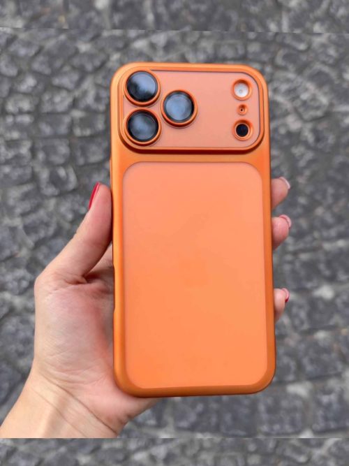قاب گوشی نارنجی مات مناسب آیفون 17پرومکس