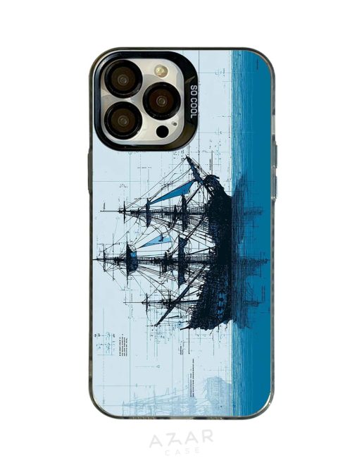 قاب گوشی کشتی آبی Black Pearl مناسب سامسونگ،آیفون،شیائومی