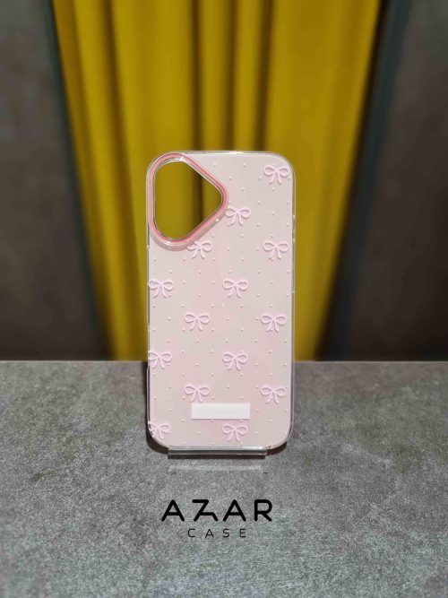 قاب گوشی پاپیون صورتی summer مناسب آیفون 16 و سایر گوشی های آیفون