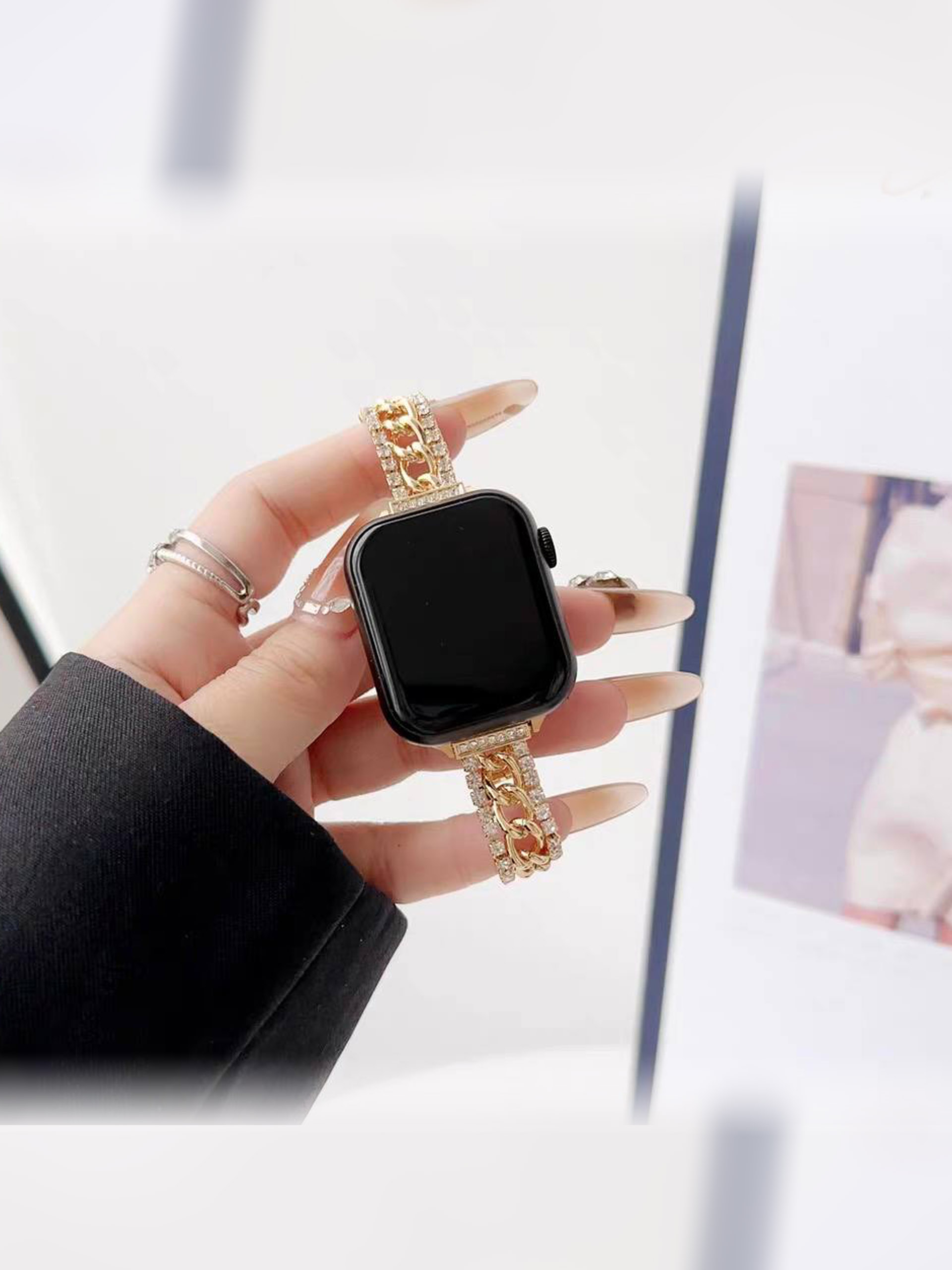 بند اپل واچ کارتیر نگینی